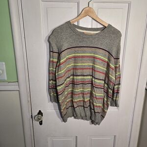Modcloth Multicolor Striped Sweater Size 2X